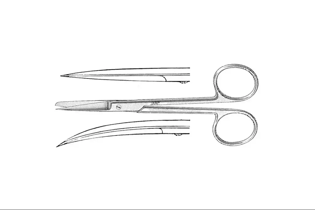 PLASTIC SURGERY SCISSORS, 4-3/4, SUPERCUT, CURVED