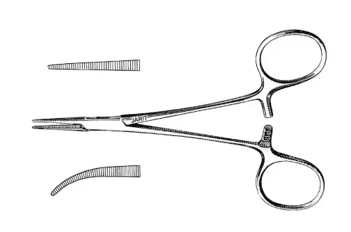 HALSTED MOSQUITO FORCEPS 5, CURVED, MATTE FINISH