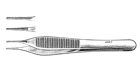 ADSON FORCEPS 4-3/4, 1X2 TEETH, MIRROR FINISH