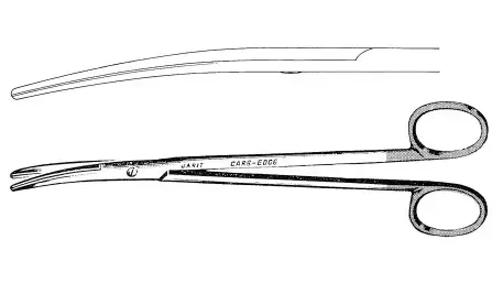 [101-269 (INT)] METZENBAUM-NELSON SCISSORS,10-1/4,CARB-EDGE,CURVED