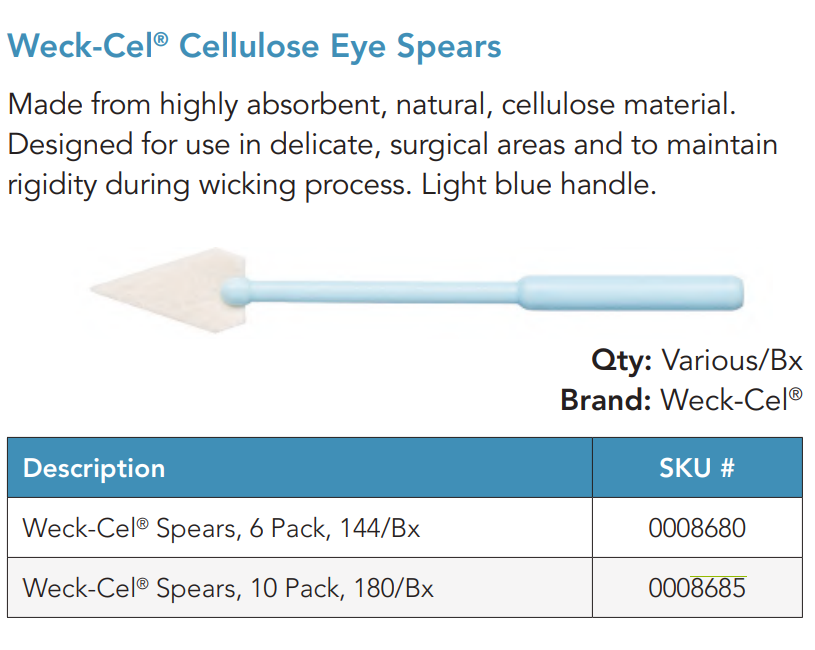 Weck-Cel Cellulose Eye Spears