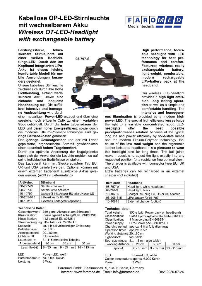 Frontoluz Faromed 08-797-S