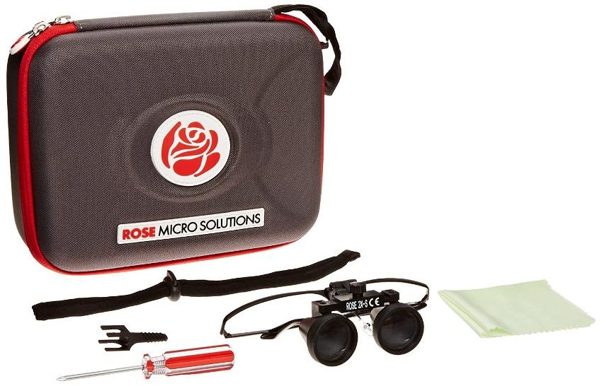 Lupa rose con estuche y accesorios