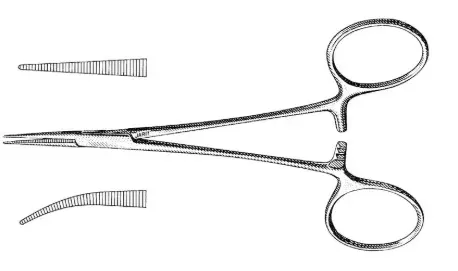 MOSQUITO FORCEPS 4-3/4, PETIT-POINT CURVED