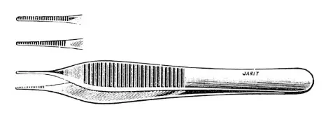 ADSON DRESSING FORCEPS 4-3/4, SERRATED JAWS
