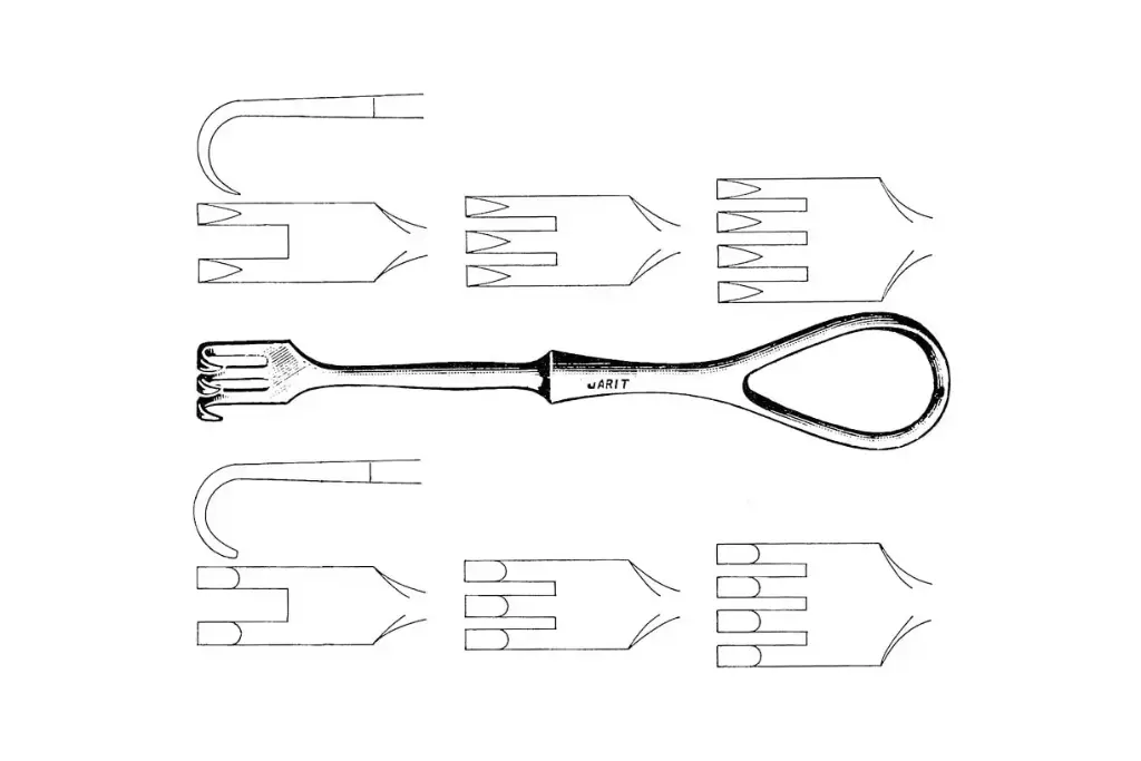 VOLKMAN RETRACTOR, 4-5/8, 4 PRONGS, BLUNT