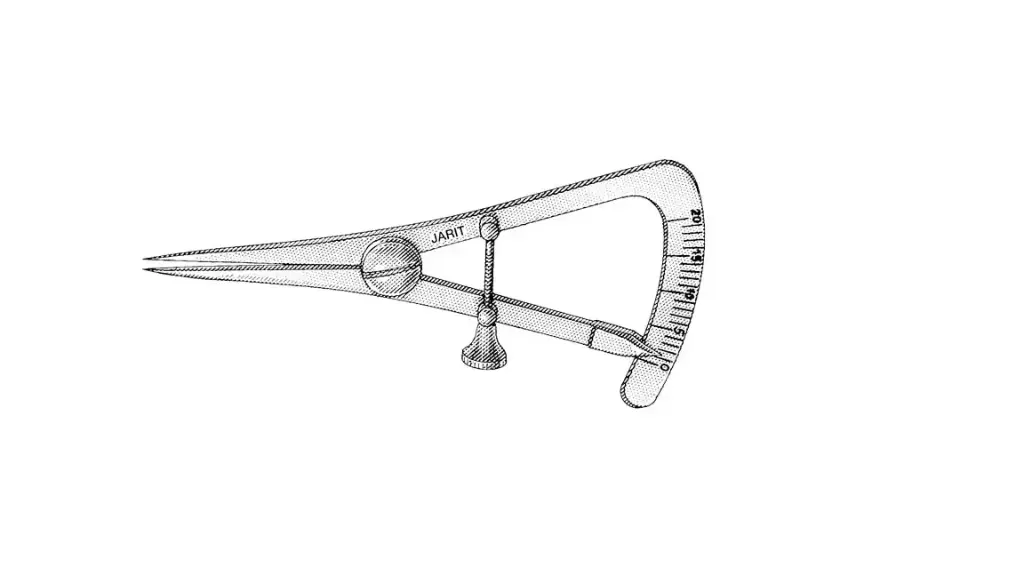 CASTROVIEJO CALIPER, 3-1/4, 0 TO 20MM, STRAIGHT