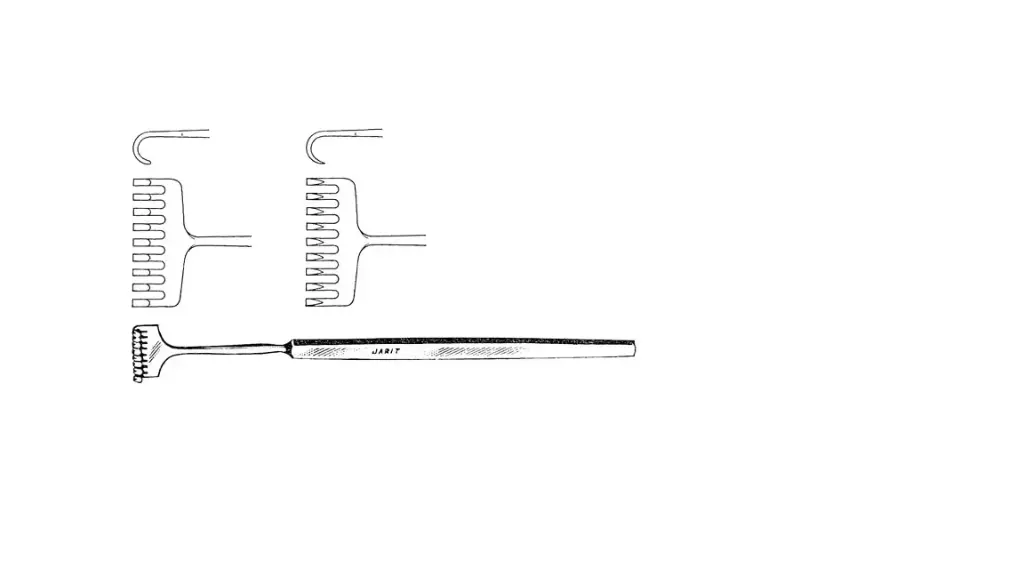 MILLER RETRACTOR, 5-1/4, 9 PRONGS,16MM WIDE, BLUNT