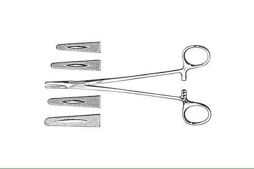 [120-135 (MUESTRA)] MUESTRA MAYO-HEGAR NEEDLE HOLDER, 6-1/4, GROOVED JAW