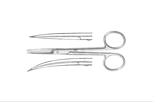 [100-327 (INT)] PLASTIC SURGERY SCISSORS 4-7/8, CVD, SHARP-SHARP