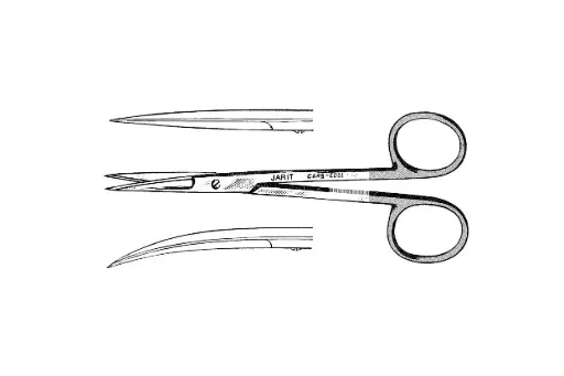 [101-301 (INT)] IRIS SCISSORS,4-1/2, CARB-EDGE, CURVED,SHARP/SHARP