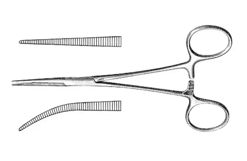 [106-121 (INT)] CRILE FORCEPS 5-3/4 CURVED