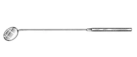 [460-105 (INT)] LARYNGEAL MIRROR, W/THREADED HANDLE,NO 4: 22MM DIA